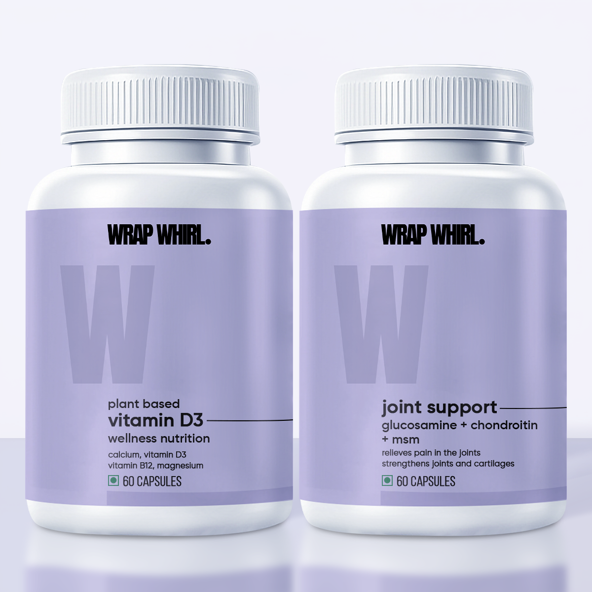 Wrap Whirl By GHCJoint Pain Relief Combo - Powered with Glucosamine, MSM, Vitamin D3 Formula