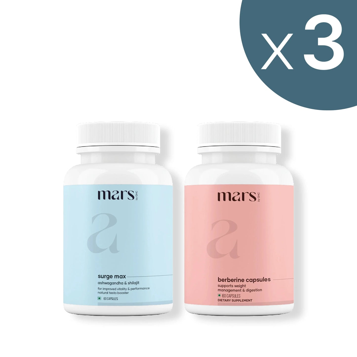 Mars AshwaBurn Bundle: Powered by Ashwagandha & Berberine Capsules
