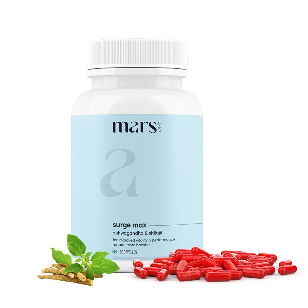 Mars Natural Ashwagandha Caps: Powered with Shilajit & Safed Musli