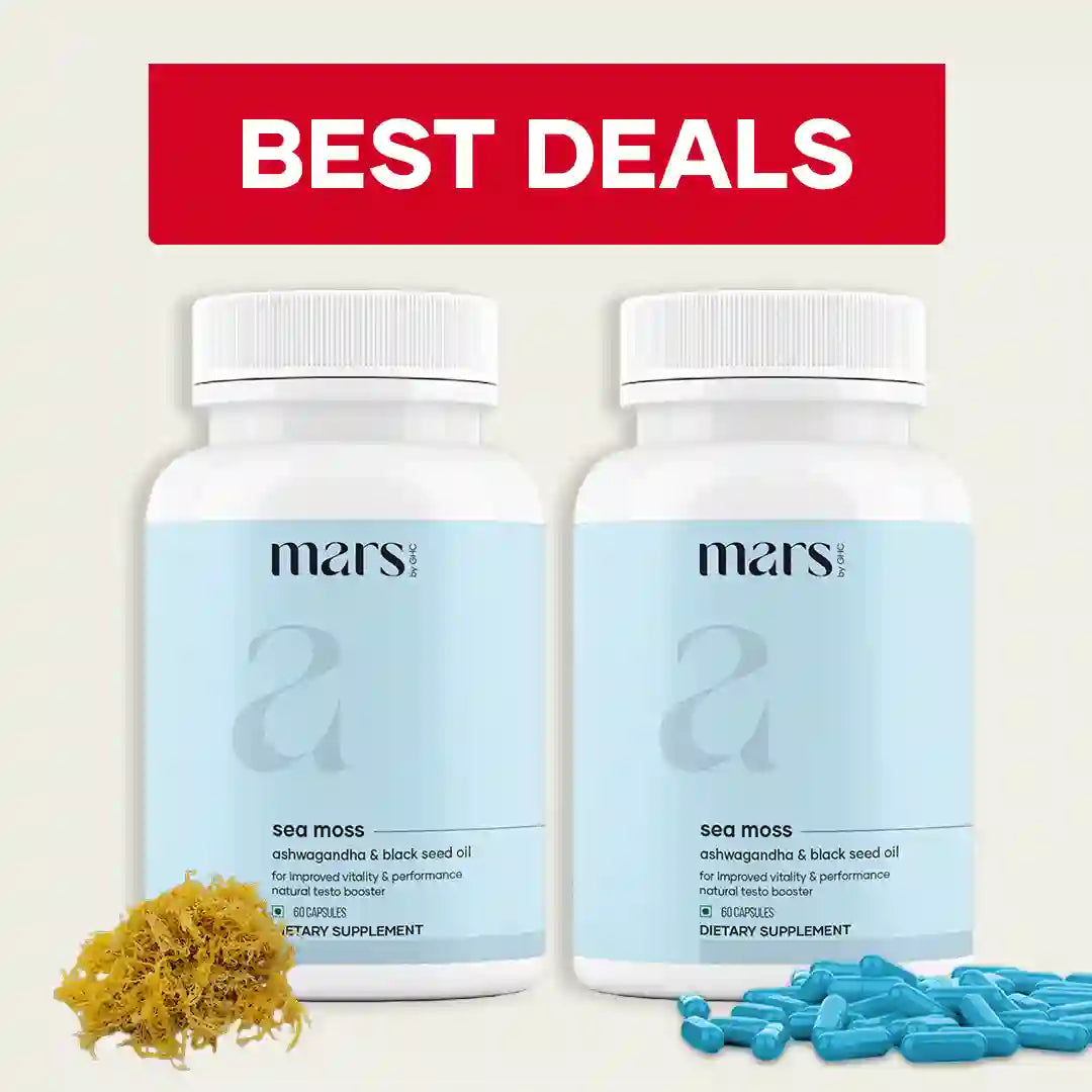 Mars Natural Sea Moss Caps: Powered with Ashwagandha, Black Seed, & Vitamin D3