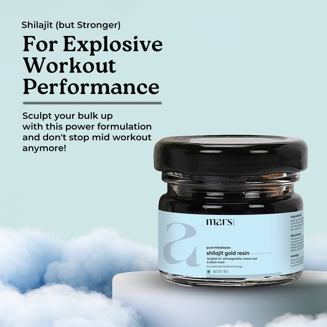 Mars Pure Himalayan Shilajit Gold Resin: Powered with Ashwagandha, Maca Root & Black Musli