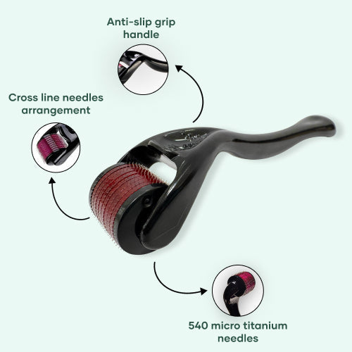 Mars Hair Loss Treatment Combo: Clinically Proven Serum, Biotin & Derma Roller