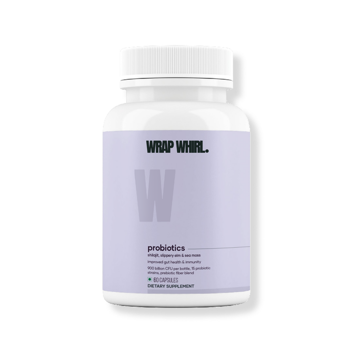 Wrap Whirl Probiotics for Men: Powered with Shilajit, Sea Moss & Slippery Elm