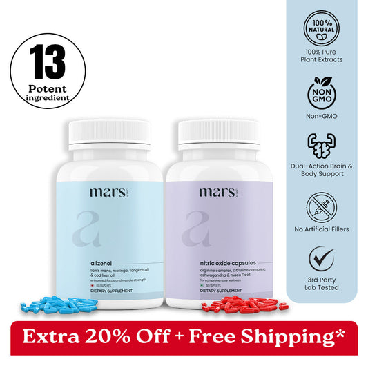 Wrap Whirl Muscle Max Combo: Natural Lions Mane & Nitric Oxide Capsules