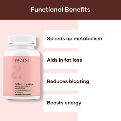 Mars BurnIt Capsules: Powered With Psyllium Husk, Moringa & Dandelion Root