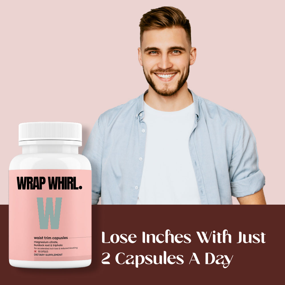 Wrap Whirl Waist Trim Capsules : Powered With Magnesium Citrate, Bentonite Clay & Triphala