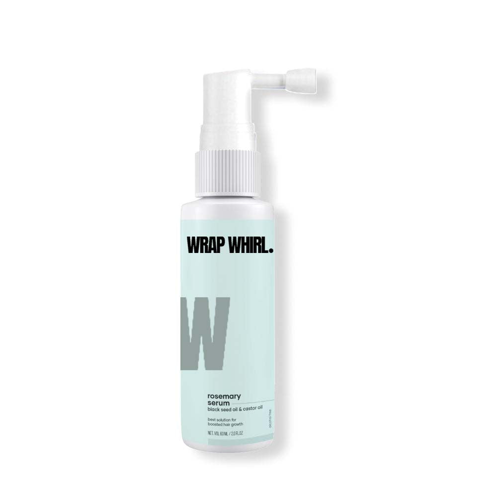 Wrap Whirl Rosemary Hair Growth Serum : Powered With Black Seed Oil, Castor Oil & Redensyl