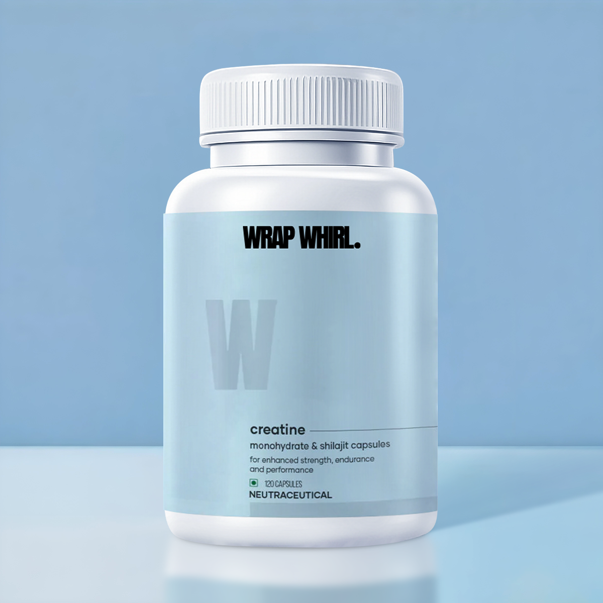 Wrap Whirl  Micronized Creatine Monohydrate Caps: Powered with Shilajit (120 N)