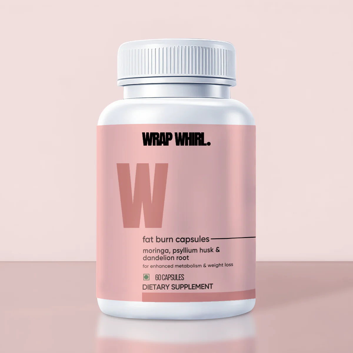 Wrap Whirl Fat Burn Capsules: Powered With Psyllium Husk, Moringa & Dandelion Root