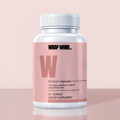 Wrap Whirl Fat Burn Capsules: Powered With Psyllium Husk, Moringa & Dandelion Root