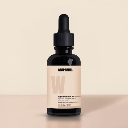 Wrap Whirl 2% Alpha Arbutin Serum: With Kojic Acid, Hyaluronic Acid & Aloe Vera Extract