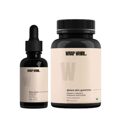 Acne Repair Formula: Alpha Arbutin Serum & Vitamin C Gummies with Hyaluronic Acid