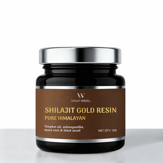 Wrap Whirl By GHC Pure Himalayan Shilajit Gold Resin: Powered with Ashwagandha, Maca Root & Black Musli