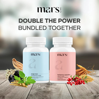 Mars AshwaBurn Bundle: Powered by Ashwagandha & Berberine Capsules