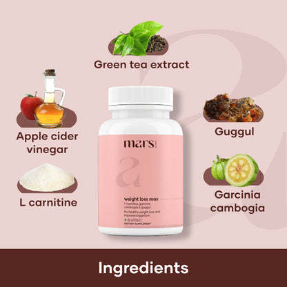 Mars Weight Loss Max: Desarrollado con L-Carnitina, Garcinia Cambogia y Guggul