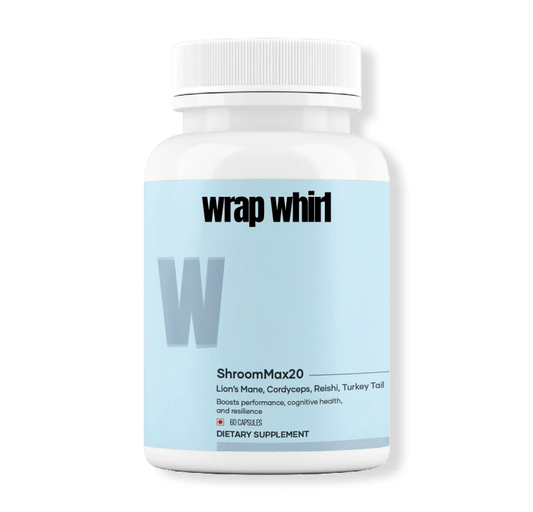 Wrap Whirl ShroomMax20 in 1 Mushroom Extract Caps: Powered with Lion's Mane, Cordyceps, Reishi, and Turkey Tail