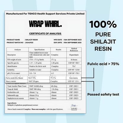 Wrap Whirl Pure Himalayan Shilajit (Resin) - 15g