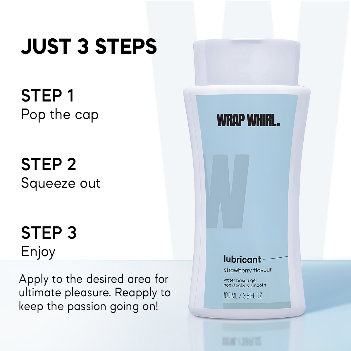 Wrap Whirl Strawberry Lubricant - Non-Sticky & Super Smooth