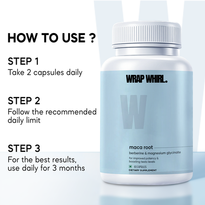 Wrap Whirl Maca Root Caps (Ginseng): Angetrieben mit Magnesium & Berberin