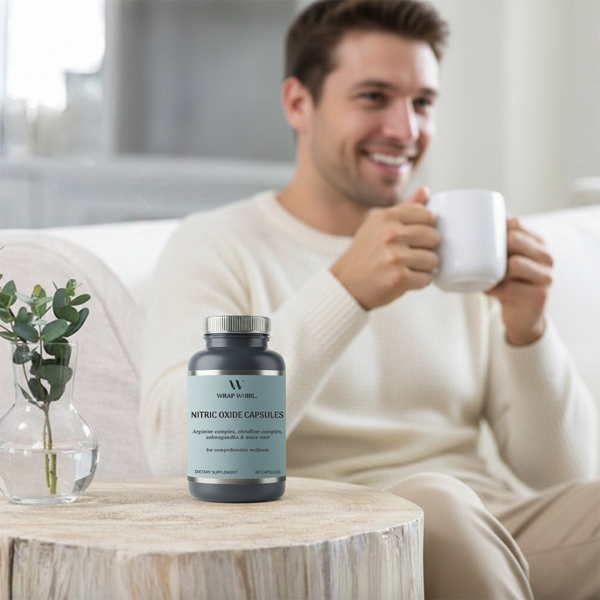 Wrap Whirl Nitric Oxide Capsules with L-Arginine, L-Citrulline & Adaptogens – Circulation, Endurance & Recovery Support™