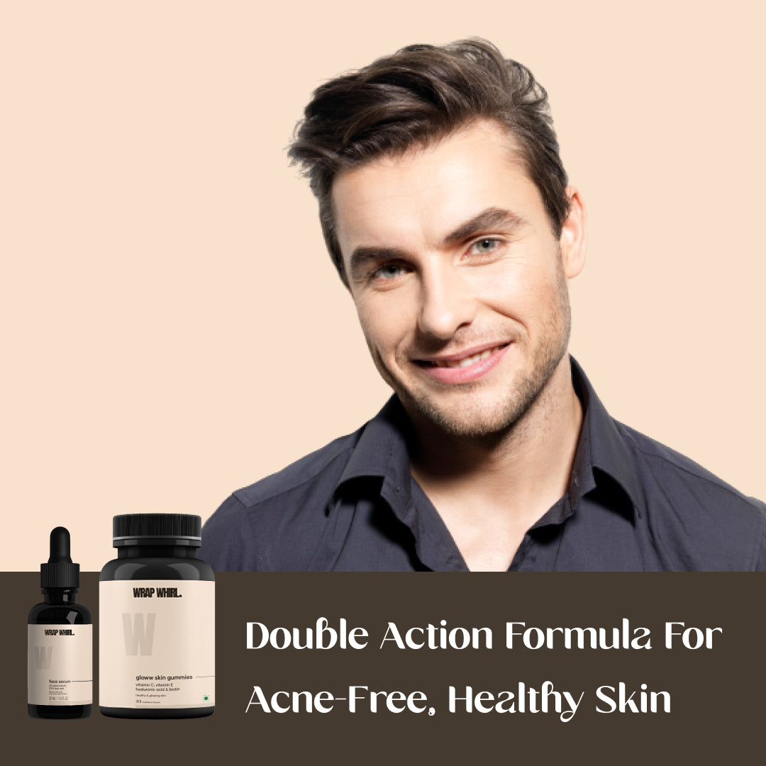 Acne Repair Formula: Alpha Arbutin Serum & Vitamin C Gummies with Hyaluronic Acid