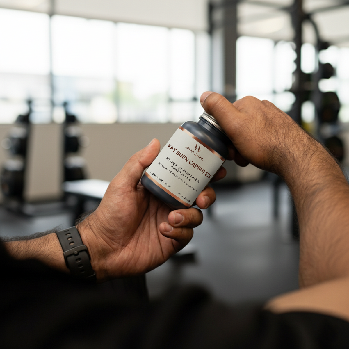 Wrap Whirl By GHC Fat Burn Capsules : Powered With Psyllium Husk, Moringa & Dandelion Root