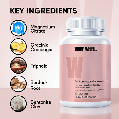 Wrap Whirl Waist Trim Capsules : Powered With Magnesium Citrate, Bentonite Clay & Triphala