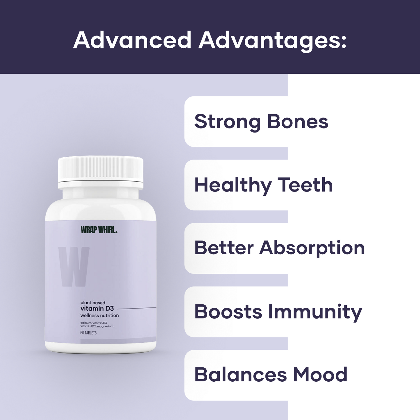 Vitamin D3 400 IU + Calcium 1000mg - (60 N)