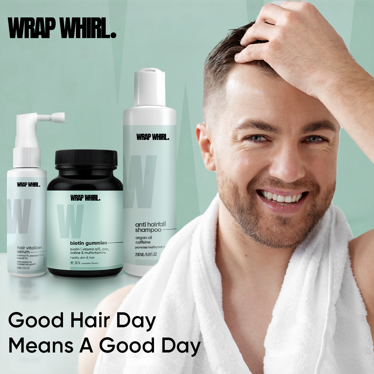 Wrap Whirl Hair Loss Treatment Kit (1 Month Pack)