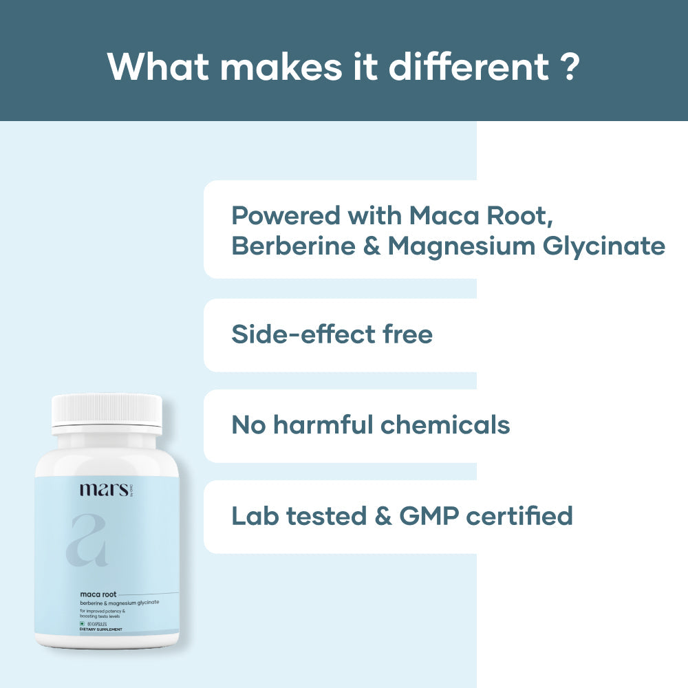 Mars Maca Root Caps (Ginseng): Powered With Magnesium & Berberine