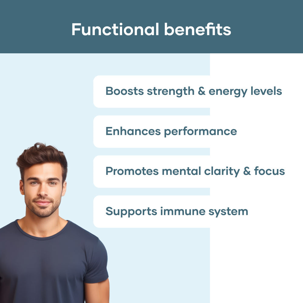 Mars Strength Max Combo: Pure Himalayan Shilajit & Lion’s Mane Caps Powered With Tongkat Ali