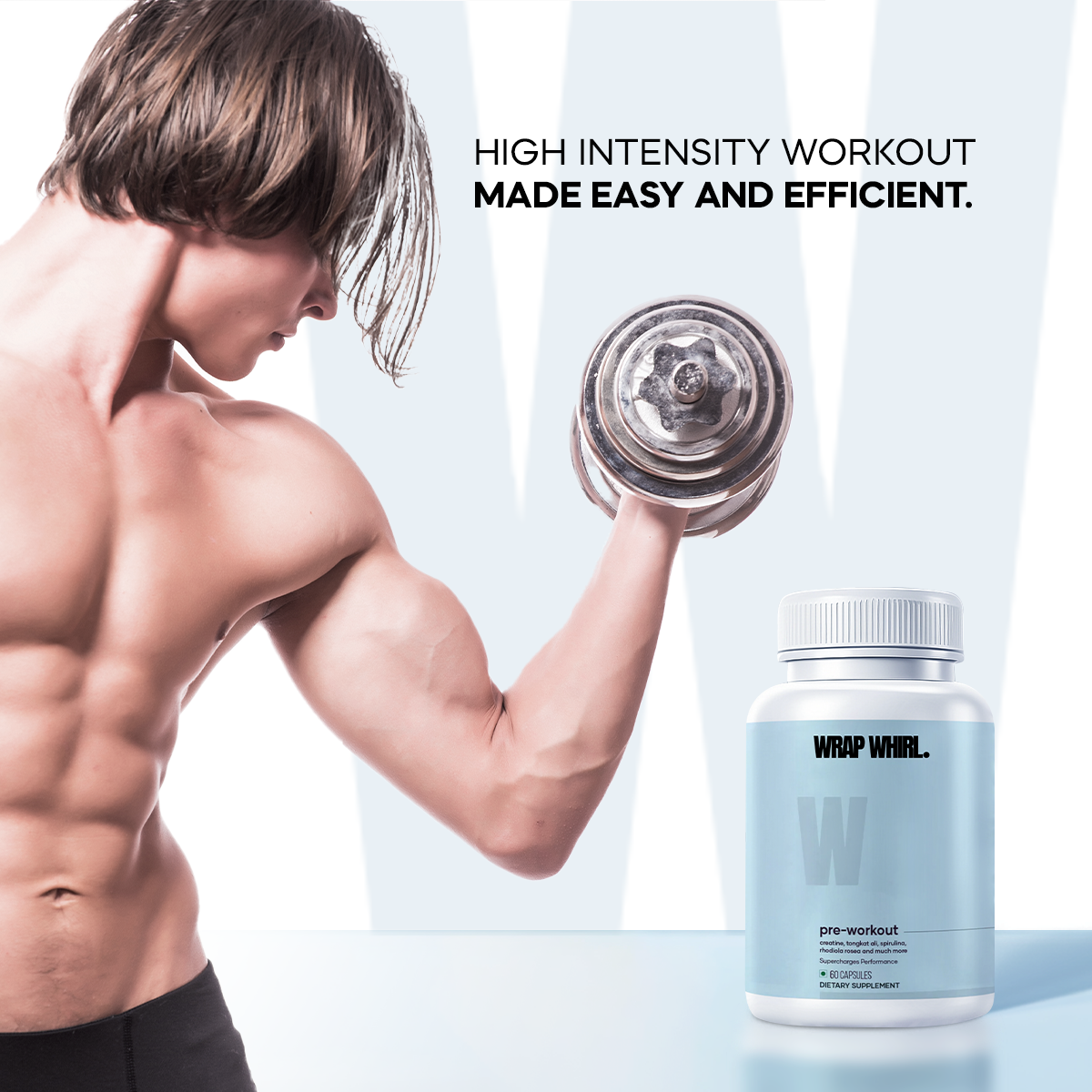 Wrap Whirl Pre-Workout Capsules : Powered With Creatine & Spirulina