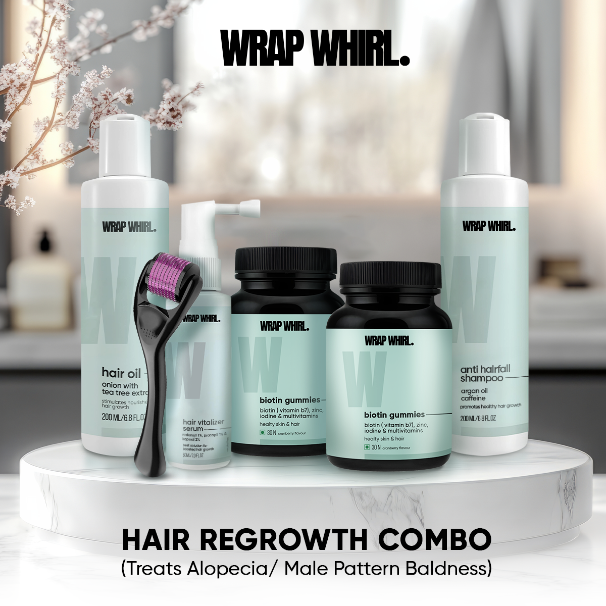 Hair Regrowth Combo (Treats Alopecia/ Male Pattern Baldness)