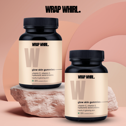 Wrap Whirl Vitamin C Gloww Gummies: Powered with Hyaluronic Acid