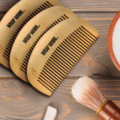 Wooden Beard Comb | Made With Neem Wood | Better Beard Shape | Pocket Size | Dandruff control Itch free beard