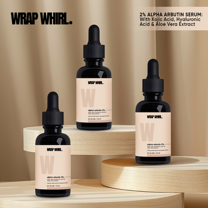 Wrap Whirl 2% Alpha Arbutin Serum: With Kojic Acid, Hyaluronic Acid & Aloe Vera Extract