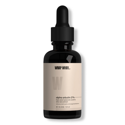 Wrap Whirl 2% Alpha Arbutin Serum: With Kojic Acid, Hyaluronic Acid & Aloe Vera Extract