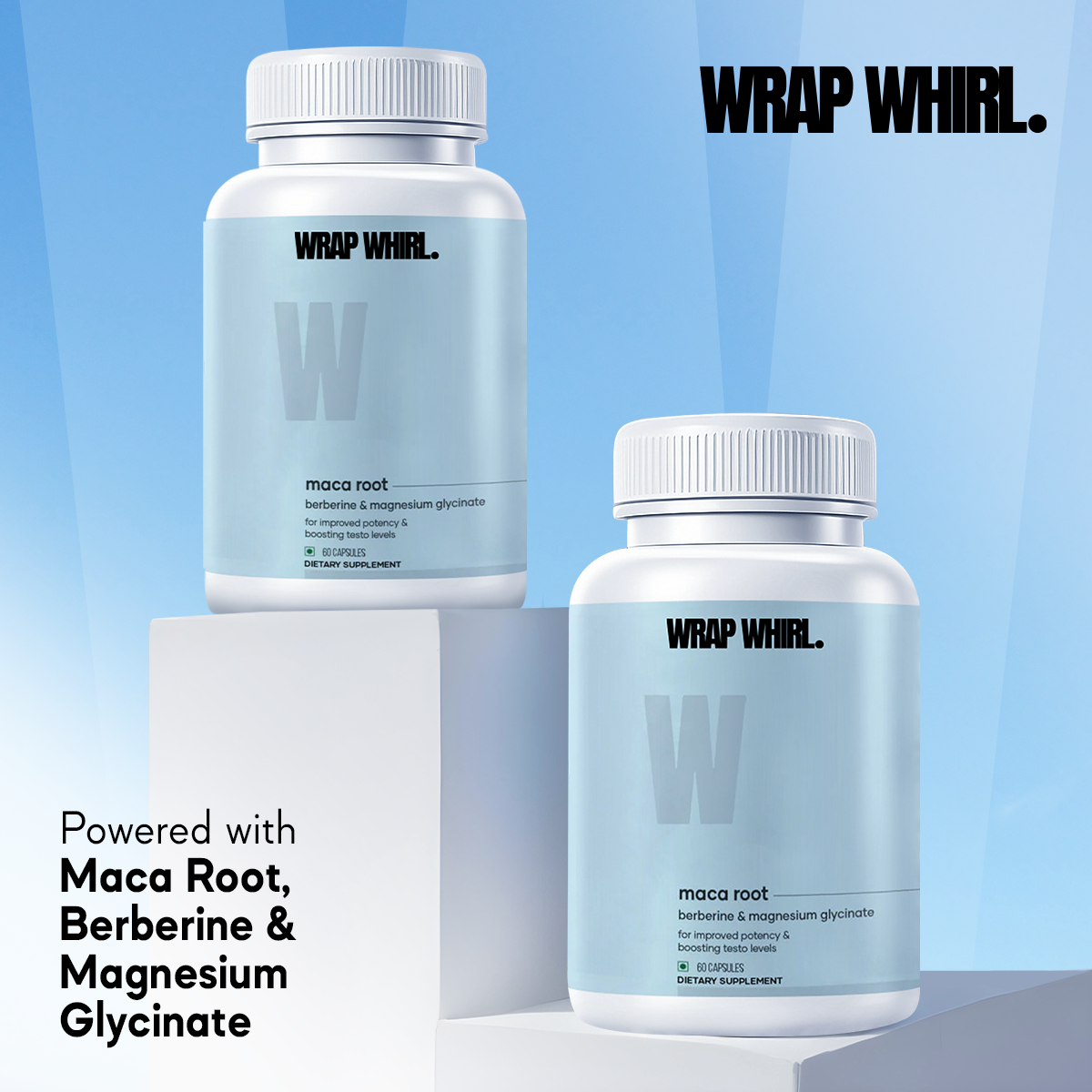 Wrap Whirl Maca Root Caps (Ginseng): Powered With Magnesium & Berberine