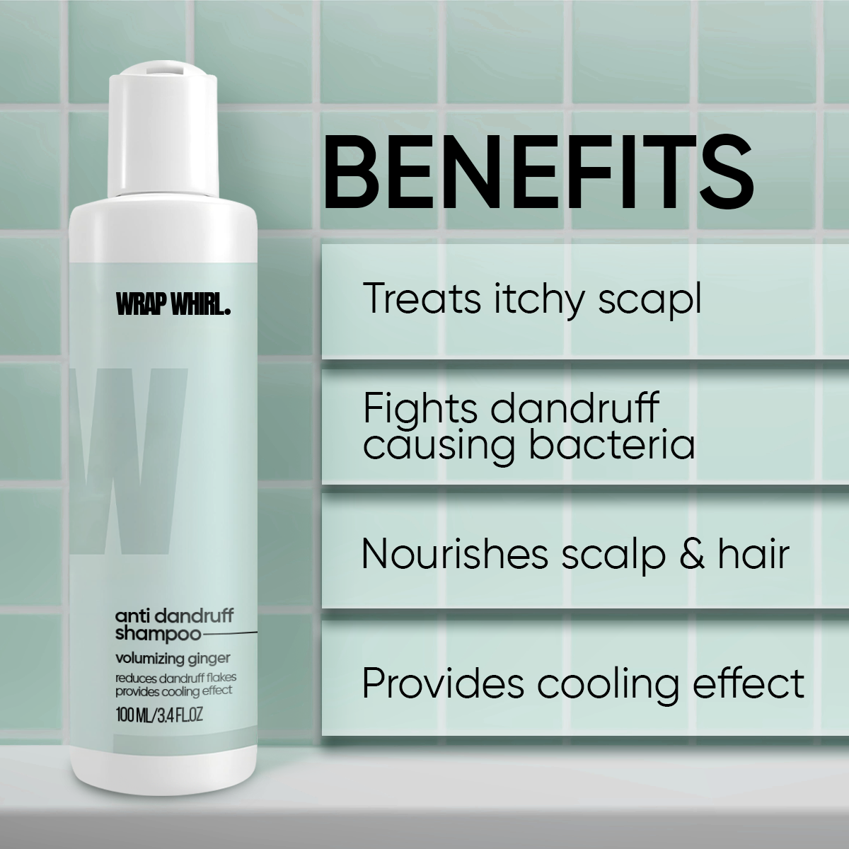 Wrap Whirl Anti-Dandruff Shampoo With Volumizing Ginger