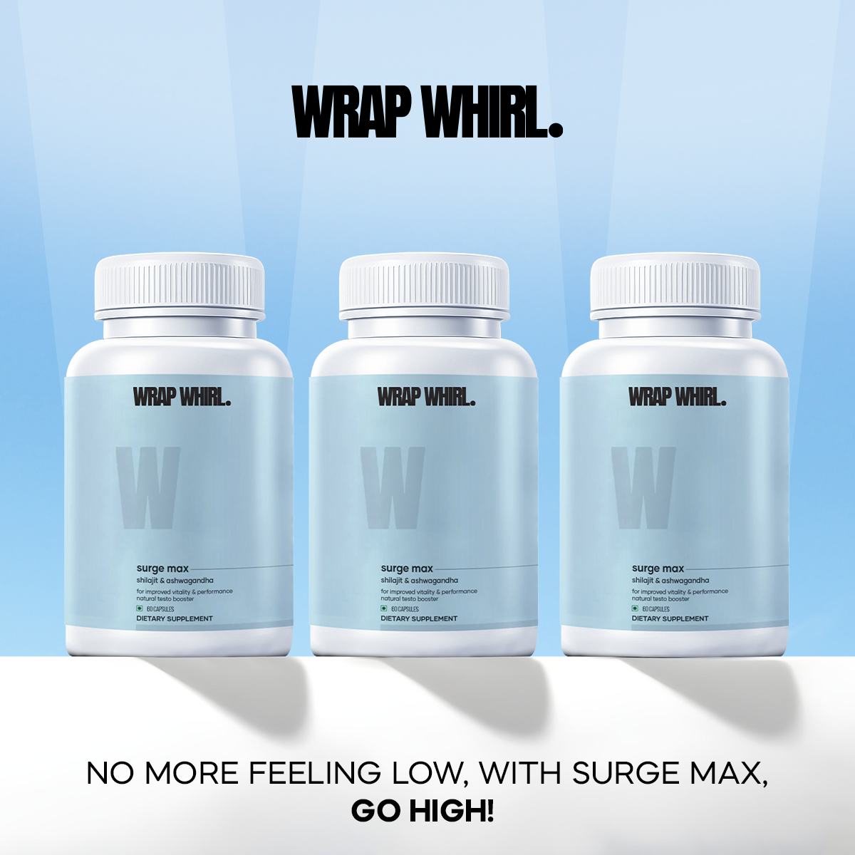 Wrap Whirl Natural Ashwagandha Caps: Powered with Shilajit & Safed Musli