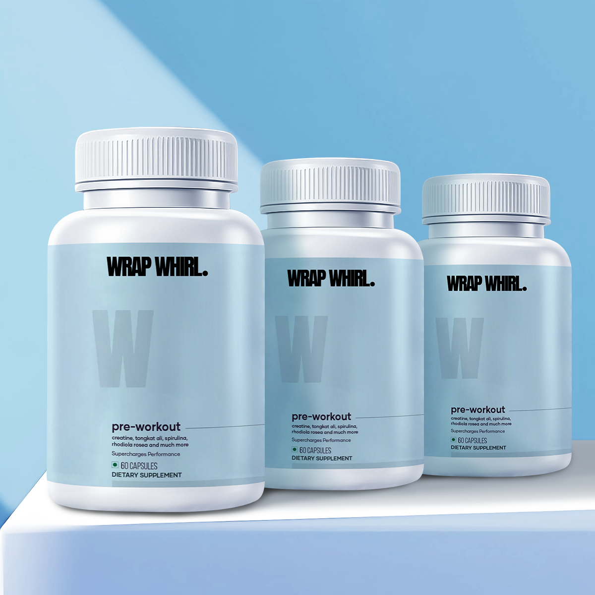 Wrap Whirl Pre-Workout Capsules : Powered With Creatine & Spirulina