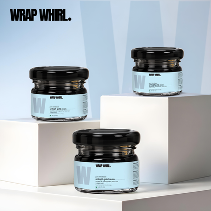 Wrap Whirl Pure Himalayan Shilajit Gold Resin: Powered with Ashwagandha, Maca Root & Black Musli