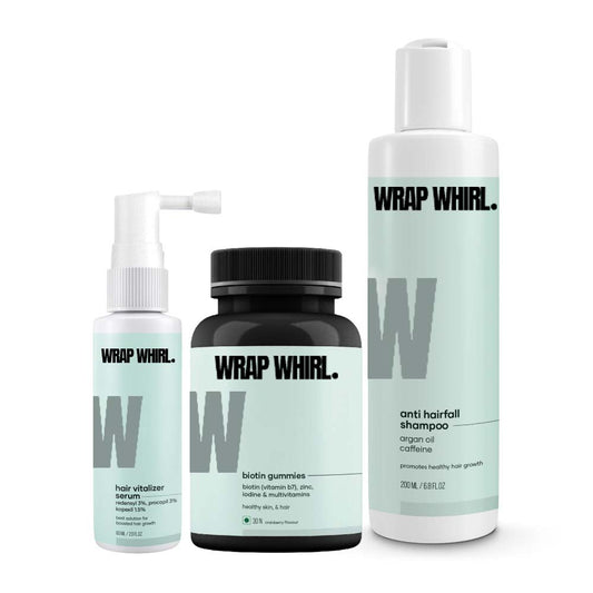 Wrap Whirl Hair Loss Treatment Kit (1 Month Pack)