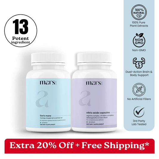 Wrap Whirl Vitality Max - Natural Lions Mane & Nitric Oxide Capsules