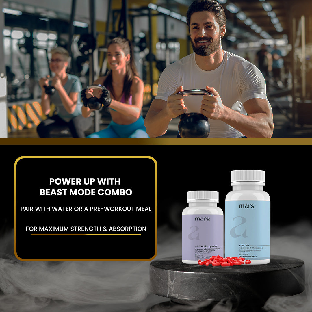 Wrap Whirl Beast Mode Combo: Powered by Nitric Oxide & Creatine Capsules