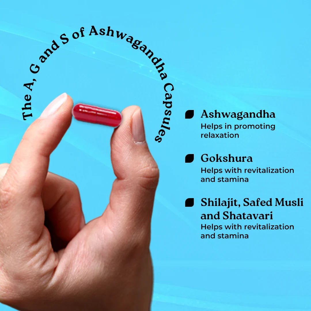 Mars Natural Ashwagandha Caps: Powered with Shilajit & Safed Musli
