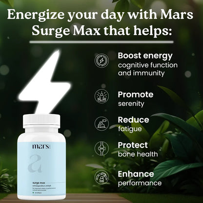 Mars Surge Max: Powered With Ashwagandha, Shilajit & Safed Musli