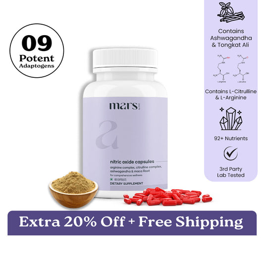 Wrap Whirl Nitric Oxide Capsules with L-Arginine, L-Citrulline & Adaptogens – Circulation, Endurance & Recovery Support (60N)
