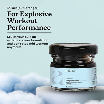 Mars Pure Himalayan Shilajit Gold Resin: Powered with Ashwagandha, Maca Root & Black Musli