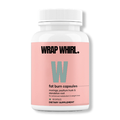 Wrap Whirl Fat Burn Capsules : Powered With Psyllium Husk, Moringa & Dandelion Root